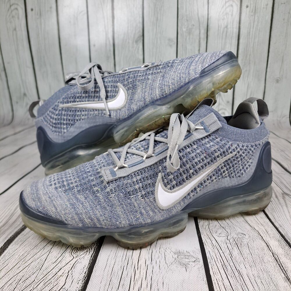 Nike Air Vapor Max 2021 Flyknit Shoes Mens 10 DH4084-400 Gray Running Sneakers